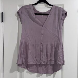 BE COOL Lavender Button-Down Women's Blouse